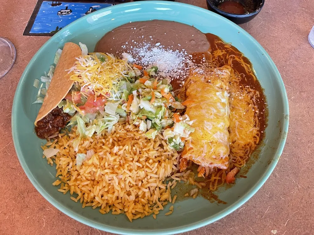 Combination 2 with Enchilada & Tostada